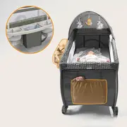 Patut pliant, Lionelo, Sven Plus, 120x60 cm, Cu doua nivele, Cu arcada jucarii, masuta de infasat, vibratii, melodii, conform cu standardele europeane de securitate EN716 si EN12221, Bej Olive BYNLO-SVEN_PLUS_BEIGE_OLIVE