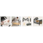 Patut pliant, Lionelo, Sven Plus, 120x60 cm, Cu doua nivele, Cu arcada jucarii, masuta de infasat, vibratii, melodii, conform cu standardele europeane de securitate EN716 si EN12221, Bej Olive BYNLO-SVEN_PLUS_BEIGE_OLIVE