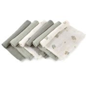 Set 6 scutece, Jane, Din muselina de bambus, Hipoalergenice, 35 x 35 cm, Botanic BYN8420421089187