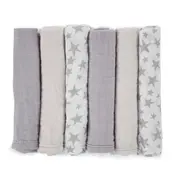 Set 6 scutece, Jane, Din muselina de bambus, Hipoalergenice, 35 x 35 cm, Star BYN8420421089170