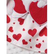 Set sarafan alb cu inimioare si body rosu mdtu126-r2