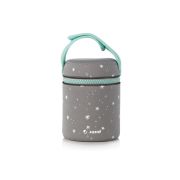 Termos mancare solida bebelusi, Jane, Din otel inoxidabil, 550 ml, Fara BPA, Cu gentuta din izopren, Mint BYN8420421071922