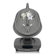 Balansoar si sezlong, Lionelo, Blossom, 5 melodii, 5 moduri de balansare, Cu jucarii, Husa respirabila, 60% bambus, Cu telecomanda, Reglare pozitie scaun pentru somn, Pana la 9 kg, Gri BYNLO-BLOSSOM_GREY_CONCRETE