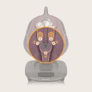 Balansoar si sezlong, Lionelo, Blossom, 5 melodii, 5 moduri de balansare, Cu jucarii, Husa respirabila, 60% bambus, Cu telecomanda, Reglare pozitie scaun pentru somn, Pana la 9 kg, Mov BYNLO-BLOSSOM_PINK_MAUVE