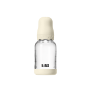 Bibs - set complet biberon boheme din sticla anticolici cu tetina din latex, flux lent, 120 ml, ivory bbb50192216