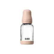Bibs - set complet biberon din sticla anticolici cu tetina din latex, flux lent, 120 ml, blush bbb5019244