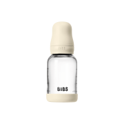 Bibs - set complet biberon din sticla anticolici cu tetina din latex, flux lent, 120 ml, ivory bbb5019216