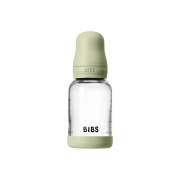 Bibs - set complet biberon din sticla anticolici cu tetina din latex, flux lent, 120 ml, sage bbb5019250