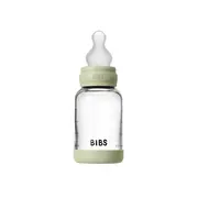 Bibs - set complet biberon din sticla anticolici cu tetina din silicon flux lent, 120 ml, sage bbb50191250