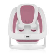 Cadita pliabila, Lionelo, Bubble, Suport anatomic si dop incluse, Cu termometru, Capacitate 50 l, 85 x 50 cm, Roz BYNLOC-BABY_BUBBLE_PINK_MAGNOLIA
