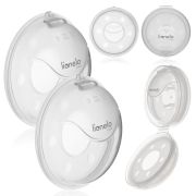 Colector de lapte, Lionelo, Milky, 2 buc, Se potriveste tuturor sutienelor, Cutie depozitare igienica inclusa, Fara bisfenol A, Capacitate 40 ml, Transparent BYNLOC-MILKY_PLUS