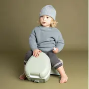 Olita portabila cu capac si maner My Carry Potty, Bleu pastel