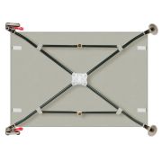 Patut pliant, Lionelo, Laura, 102 x 74 cm, Cu doua nivele, Functie de tarc, Cu roti, Include salteluta si geanta de transport, Pereti din plasa, Deschidere laterala, Pana la 15 kg, 0 luni +, Bej BYNLO-LAURA_BEIGE_SAND