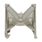 Patut pliant, Lionelo, Laura, 102 x 74 cm, Cu doua nivele, Functie de tarc, Cu roti, Include salteluta si geanta de transport, Pereti din plasa, Deschidere laterala, Pana la 15 kg, 0 luni +, Bej BYNLO-LAURA_BEIGE_SAND