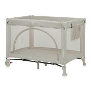 Patut pliant, Lionelo, Laura, 102 x 74 cm, Cu doua nivele, Functie de tarc, Cu roti, Include salteluta si geanta de transport, Pereti din plasa, Deschidere laterala, Pana la 15 kg, 0 luni +, Bej BYNLO-LAURA_BEIGE_SAND