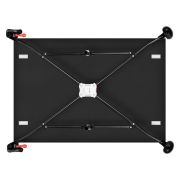 Patut pliant, Lionelo, Laura, 102 x 74 cm, Cu doua nivele, Functie de tarc, Cu roti, Include salteluta si geanta de transport, Pereti din plasa, Deschidere laterala, Pana la 15 kg, 0 luni +, Negru BYNLO-LAURA_BLACK_CARBON