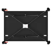 Patut pliant, Lionelo, Laura, 102 x 74 cm, Cu doua nivele, Functie de tarc, Cu roti, Include salteluta si geanta de transport, Pereti din plasa, Deschidere laterala, Pana la 15 kg, 0 luni +, Negru BYNLO-LAURA_BLACK_CARBON