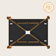 Patut pliant, Lionelo, Laura, 102 x 74 cm, Cu doua nivele, Functie de tarc, Cu roti, Include salteluta si geanta de transport, Pereti din plasa, Deschidere laterala, Pana la 15 kg, 0 luni +, Negru BYNLO-LAURA_BLACK_CARBON