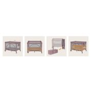 Patut pliant, Lionelo, Laura, 102 x 74 cm, Cu doua nivele, Functie de tarc, Cu roti, Include salteluta si geanta de transport, Pereti din plasa, Deschidere laterala, Pana la 15 kg, 0 luni +, Roz BYNLO-LAURA_PINK_NUDE