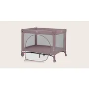 Patut pliant, Lionelo, Laura, 102 x 74 cm, Cu doua nivele, Functie de tarc, Cu roti, Include salteluta si geanta de transport, Pereti din plasa, Deschidere laterala, Pana la 15 kg, 0 luni +, Roz BYNLO-LAURA_PINK_NUDE