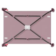 Patut pliant, Lionelo, Laura, 102 x 74 cm, Cu doua nivele, Functie de tarc, Cu roti, Include salteluta si geanta de transport, Pereti din plasa, Deschidere laterala, Pana la 15 kg, 0 luni +, Roz BYNLO-LAURA_PINK_NUDE