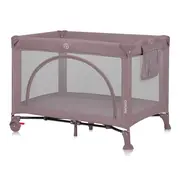 Patut pliant, Lionelo, Laura, 102 x 74 cm, Cu doua nivele, Functie de tarc, Cu roti, Include salteluta si geanta de transport, Pereti din plasa, Deschidere laterala, Pana la 15 kg, 0 luni +, Roz BYNLO-LAURA_PINK_NUDE