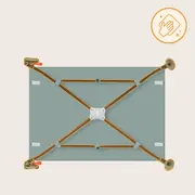 Patut pliant, Lionelo, Laura, 102 x 74 cm, Cu doua nivele, Functie de tarc, Cu roti, Include salteluta si geanta de transport, Pereti din plasa, Deschidere laterala, Pana la 15 kg, 0 luni +, Verde BYNLO-LAURA_GREEN_SAGE