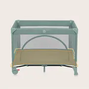 Patut pliant, Lionelo, Laura, 102 x 74 cm, Cu doua nivele, Functie de tarc, Cu roti, Include salteluta si geanta de transport, Pereti din plasa, Deschidere laterala, Pana la 15 kg, 0 luni +, Verde BYNLO-LAURA_GREEN_SAGE