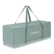 Patut pliant, Lionelo, Laura, 102 x 74 cm, Cu doua nivele, Functie de tarc, Cu roti, Include salteluta si geanta de transport, Pereti din plasa, Deschidere laterala, Pana la 15 kg, 0 luni +, Verde BYNLO-LAURA_GREEN_SAGE