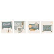 Patut pliant, Lionelo, Laura, 102 x 74 cm, Cu doua nivele, Functie de tarc, Cu roti, Include salteluta si geanta de transport, Pereti din plasa, Deschidere laterala, Pana la 15 kg, 0 luni +, Verde BYNLO-LAURA_GREEN_SAGE