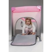 Patut pliant, Lionelo, Stefi, Cu un nivel, Cu intrare laterala cu fermoar, 2 roti, 120x60 cm, Conform cu standardul european de securitate EN 716, Albastru BYNLO-STEFI_BLUE_GREY
