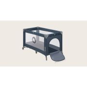 Patut pliant, Lionelo, Stefi, Cu un nivel, Cu intrare laterala cu fermoar, 2 roti, 120x60 cm, Conform cu standardul european de securitate EN 716, Albastru BYNLO-STEFI_BLUE_GREY