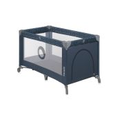 Patut pliant, Lionelo, Stefi, Cu un nivel, Cu intrare laterala cu fermoar, 2 roti, 120x60 cm, Conform cu standardul european de securitate EN 716, Albastru BYNLO-STEFI_BLUE_GREY