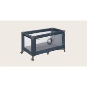 Patut pliant, Lionelo, Stefi, Cu un nivel, Cu intrare laterala cu fermoar, 2 roti, 120x60 cm, Conform cu standardul european de securitate EN 716, Albastru BYNLO-STEFI_BLUE_GREY
