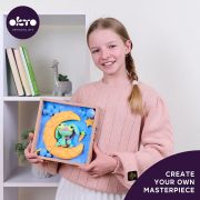 Set creatie Wood &amp; Craft - Little Worlds, 21*21cm - Bunny Moon KRTOK20032