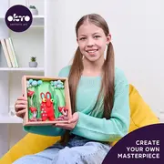 Set creatie Wood &amp; Craft - Little Worlds, 21*21cm - Mommy Troll KRTOK20031