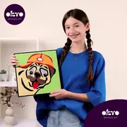 Set pictura cu argila usoara, 29*29 cm - Pug Dog KRTOK20029