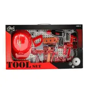 Trusa de scule copii, Tegole, Pentru atelier, Cu casca, 3 ani+, Multicolor BYN560571