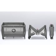  Patut pliant, Lionelo, Stefi Plus, Cu doua nivele, Cu intrare laterala cu fermoar, 2 roti, 120 x 60 cm, Conform cu standardul european de securitate EN 716, Roz BYNLO-STEFI_PLUS_PINK_MAGNOLIA
