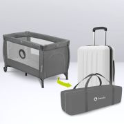  Patut pliant, Lionelo, Stefi Plus, Cu doua nivele, Cu intrare laterala cu fermoar, 2 roti, 120 x 60 cm, Conform cu standardul european de securitate EN 716, Roz BYNLO-STEFI_PLUS_PINK_MAGNOLIA