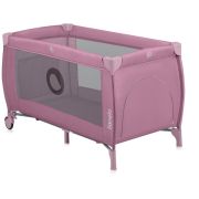  Patut pliant, Lionelo, Stefi Plus, Cu doua nivele, Cu intrare laterala cu fermoar, 2 roti, 120 x 60 cm, Conform cu standardul european de securitate EN 716, Roz BYNLO-STEFI_PLUS_PINK_MAGNOLIA