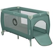  Patut pliant, Lionelo, Stefi Plus, Cu doua nivele, Cu intrare laterala cu fermoar, 2 roti, 120 x 60 cm, Conform cu standardul european de securitate EN 716, Verde Olive BYNLO-STEFI_PLUS_GREEN_OLIVE