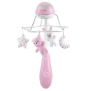 Carusel muzical 3 in 1 Chicco Rainbow cu proiectie, roz, 0 luni+ CHC1104110-1