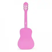 Chitara din lemn cu 6 corzi pentru copii, 86 x 31 cm, ecotoys hx18026-34 - roz edeedihx18026-34pink