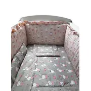 Lenjerie Dancing Bunny Gray-Pink 4+1 piese 120x60 cm MYK00089195
