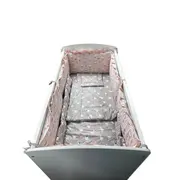 Lenjerie Dancing Bunny Gray-Pink 4+1 piese 120x60 cm MYK00089195