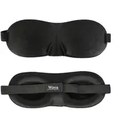 Masca de dormit, 3D, WAYA, Reglabila, 100% lumina blocata, Negru EKDEM-3D02