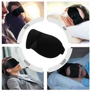 Masca de dormit, 3D, WAYA, Reglabila, 100% lumina blocata, Negru EKDEM-3D02