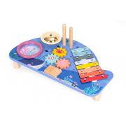 Masuta din lemn cu instrumente muzicale ecotoys tl204013 edeeditl204013