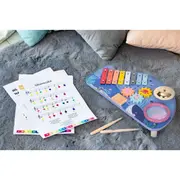 Masuta din lemn cu instrumente muzicale ecotoys tl204013 edeeditl204013